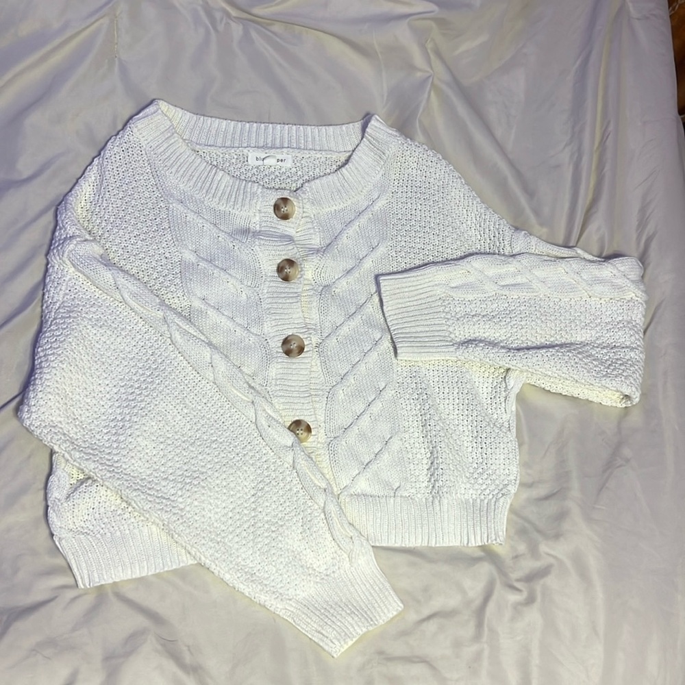 Blu Pepper White Sweater